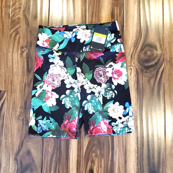NIKE DRI FIT ONE ICON CLASH FLORAL 7" BIKE TIGHT TRAINING SHORTS Size Small - Picture 2 of 13
